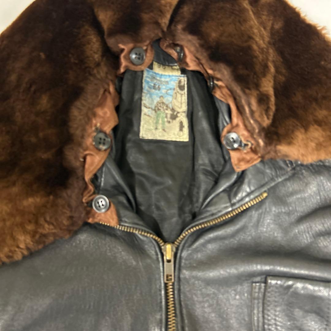 ブラックレザーフライトジャケット