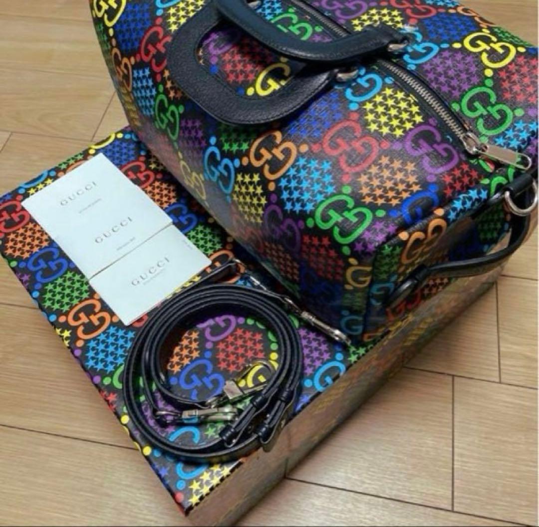 ぴろき【確実正規品】激レアGUCCIボストン リュックサックサイケデリック