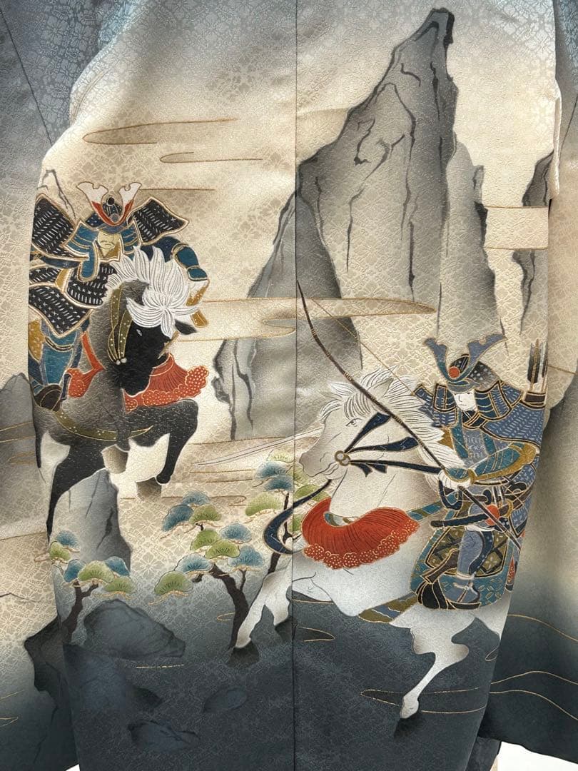 七五三５歳 正絹羽織・羽織紐・着物・長襦袢・袴・帯・懐剣・ 肩上げ済み