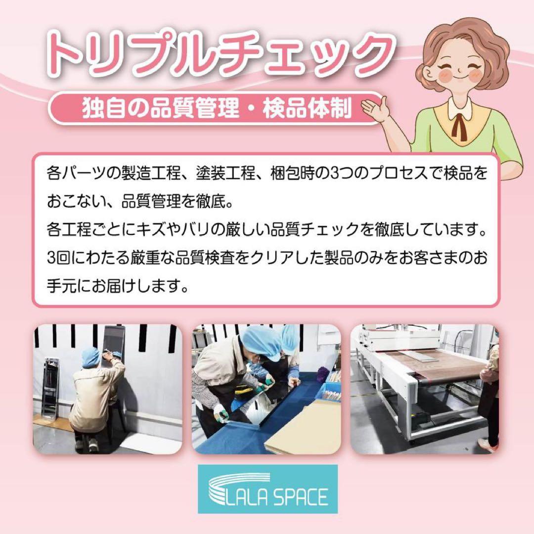 割れないフィルムミラー 姿見 白 160cm × 100cmキャスター付き 軽量