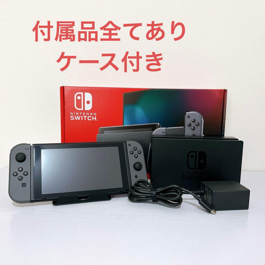 【美品】Nintendo Switch グレー 本体 ケース付き