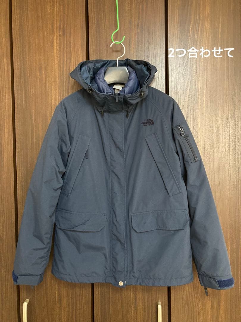 美品 THE NORTH FACE ダウン&マウンテン 3way L ネイビー