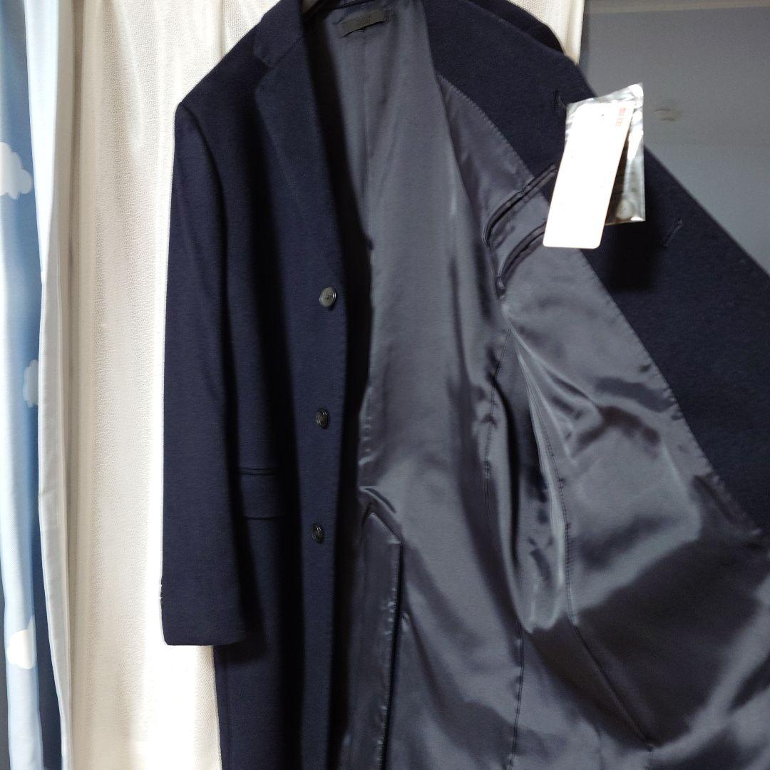 UNIQLO ウールカシミヤネイビー チェスターコート XL