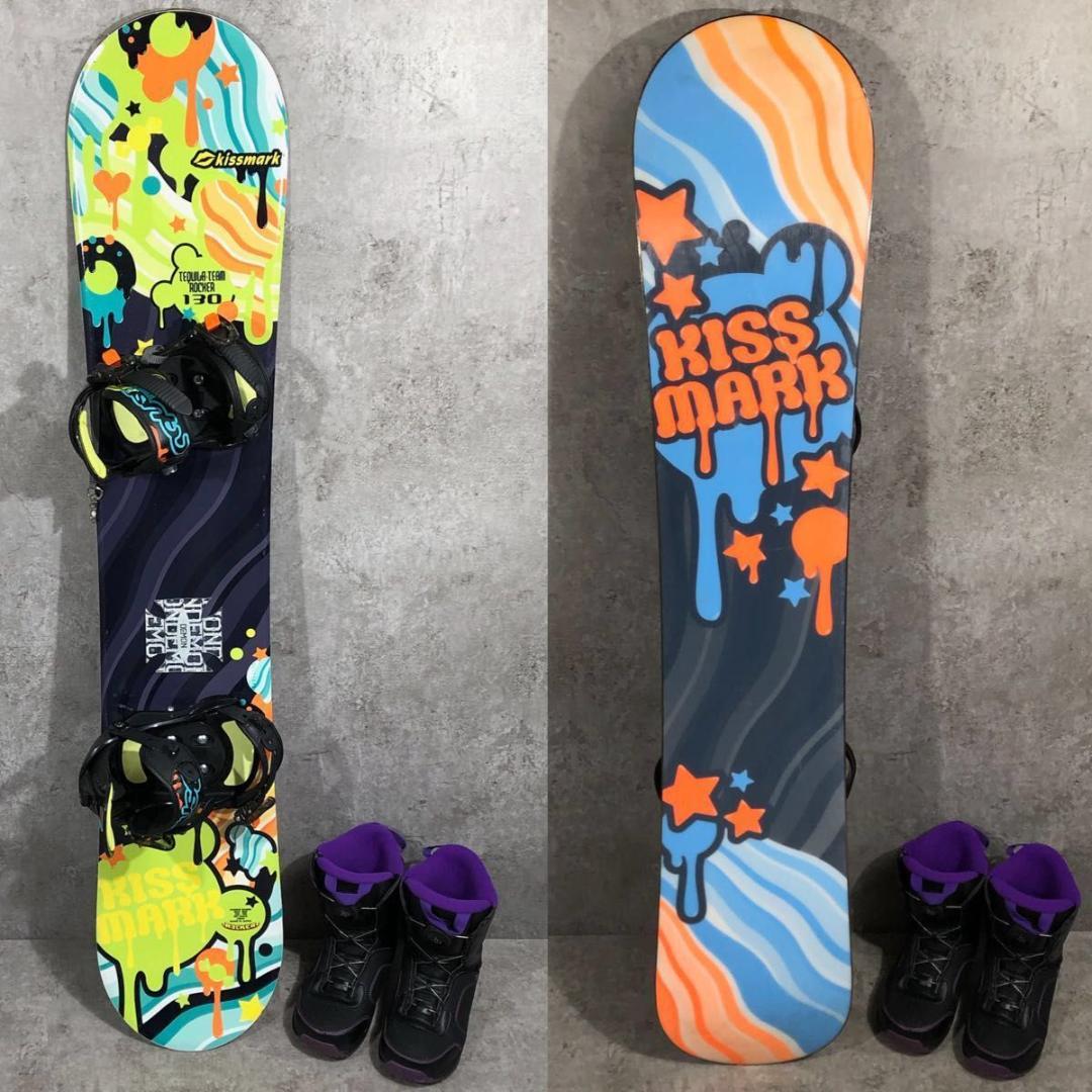 人気 Kissmark キスマーク 130 ジュニア スノーボード 即乗り