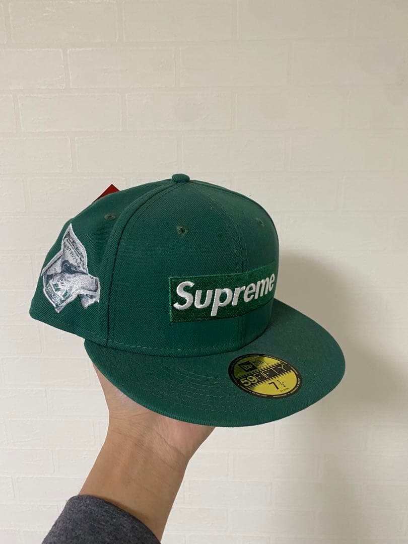 帽子 Supreme Money Box Logo NewEra Dark Green