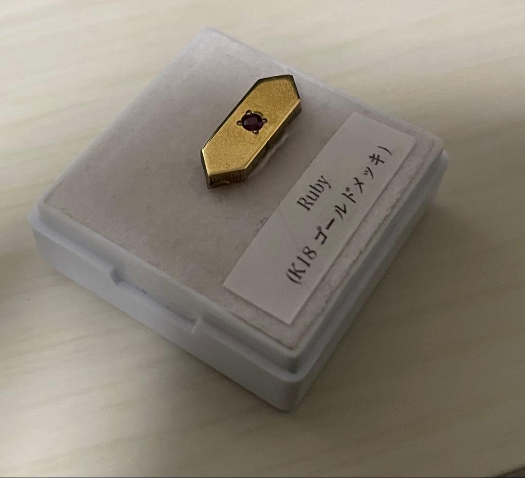 専用 サウンドストーン　18KGP プラチナメッキ　ルビー