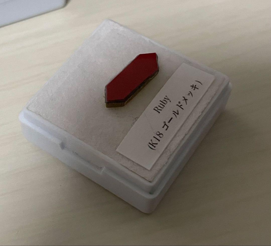 専用 サウンドストーン　18KGP プラチナメッキ　ルビー