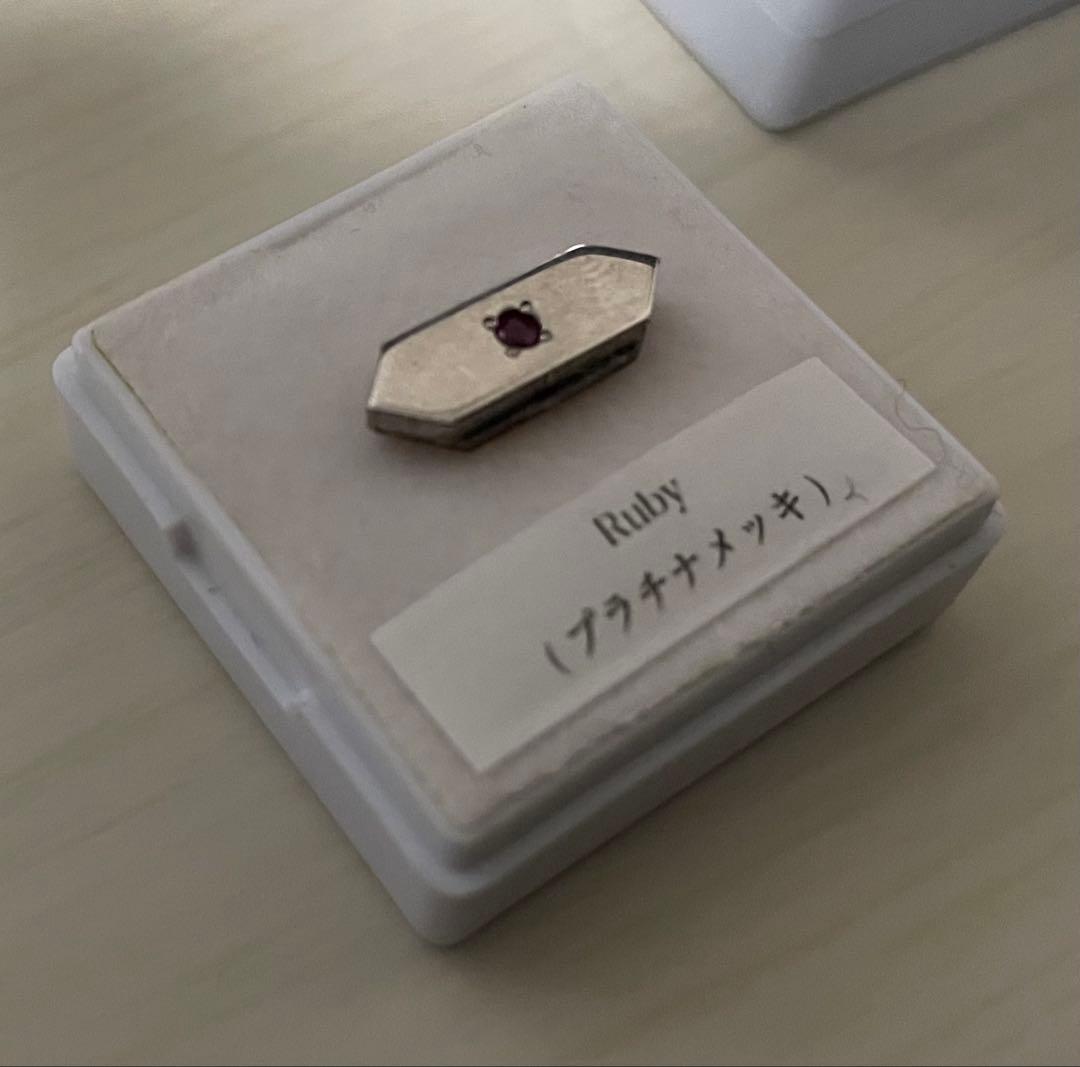 専用 サウンドストーン　18KGP プラチナメッキ　ルビー