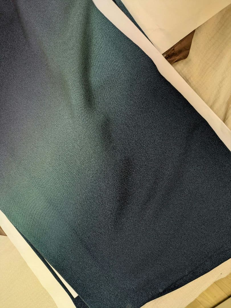 【逸品】高級　作家物　訪問着 グラデーション 青緑 伝統柄 正絹　45万