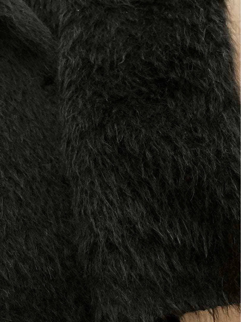 ⭐︎値下げ⭐︎バイマレーネビルガー　ロングコート　モヘヤ、アルパカ混ウール　黒