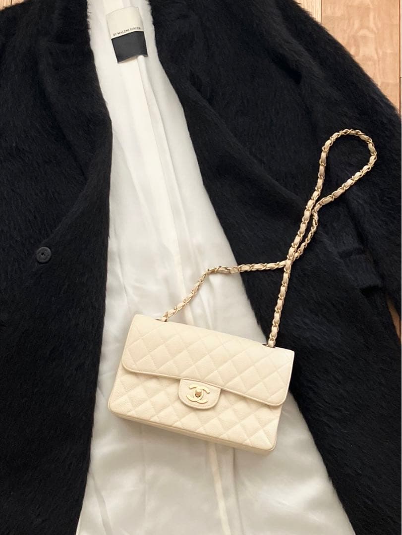 ⭐︎値下げ⭐︎バイマレーネビルガー　ロングコート　モヘヤ、アルパカ混ウール　黒