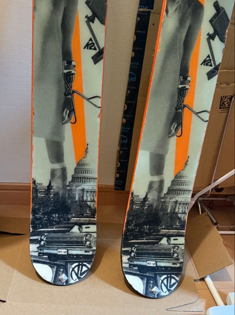 K2 スキー板　ツインチップ　ビンディング付き