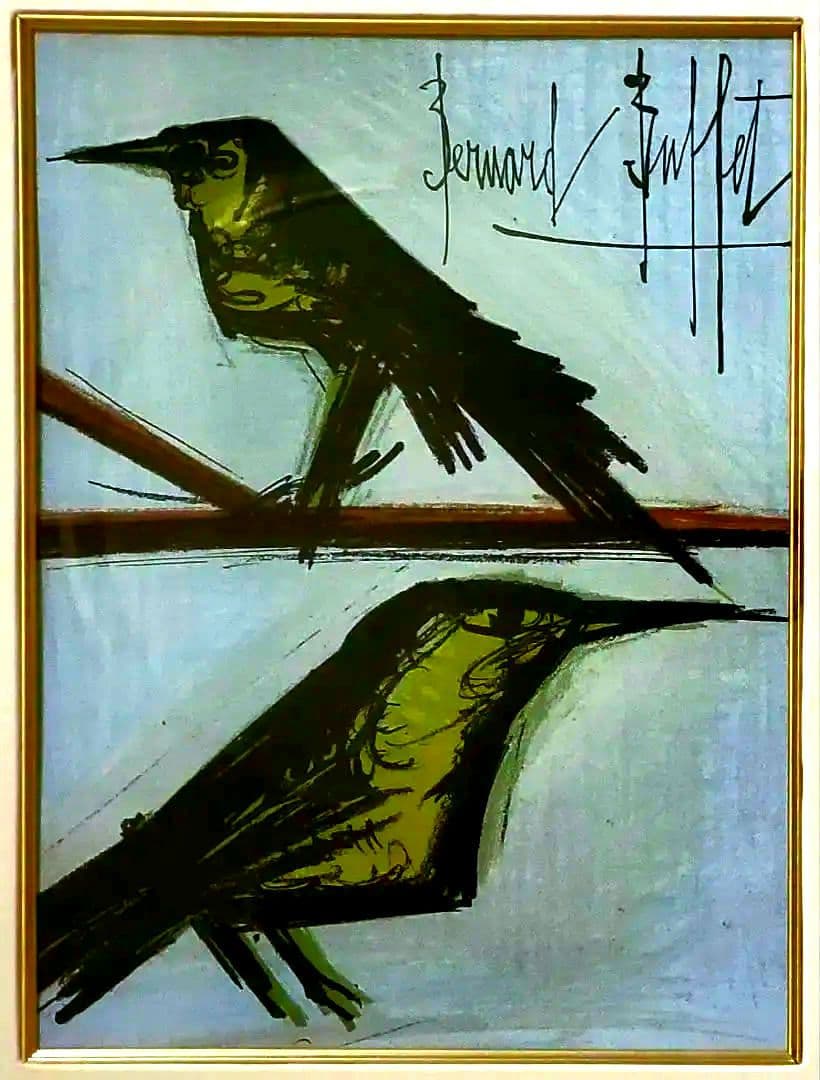 そ*れ様 【ベルナール・ビュッフェ】リトグラフ『二羽の鳥』1967年制作カタログ