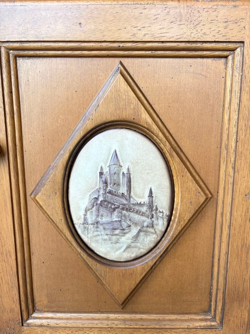 カリモク　アンティーク調　サイドボード　ヴィンテージ　カントリー　ラバートリー