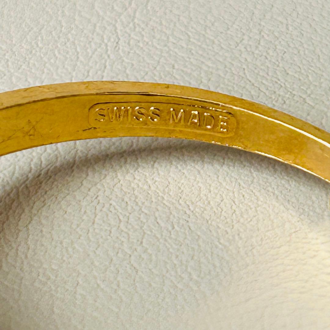 稼動品 アンドレムッシュ エナメル 花柄 バングル 腕時計 希少 フラワー