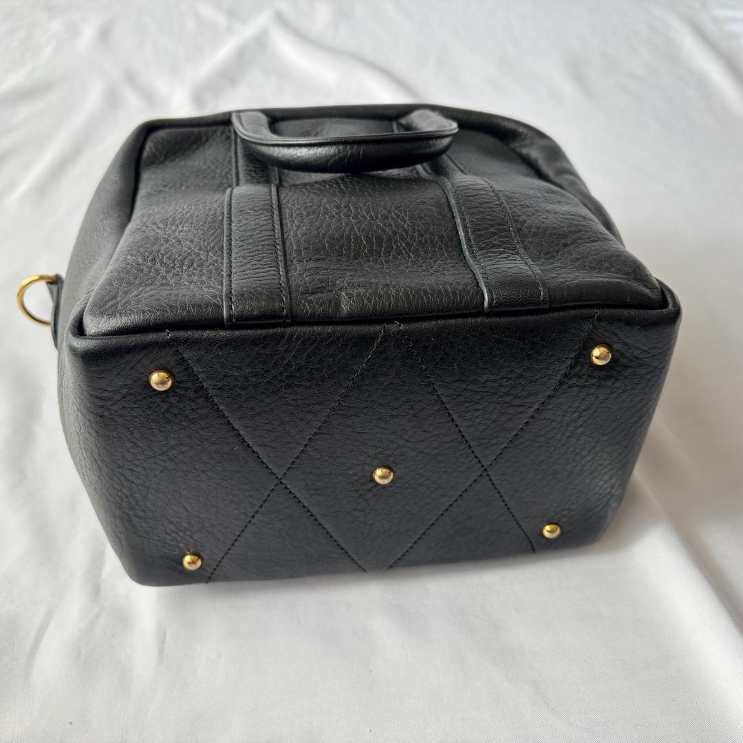 美品 ポーター ミニアチュール レザー 2way バッグ 黒 256-11359