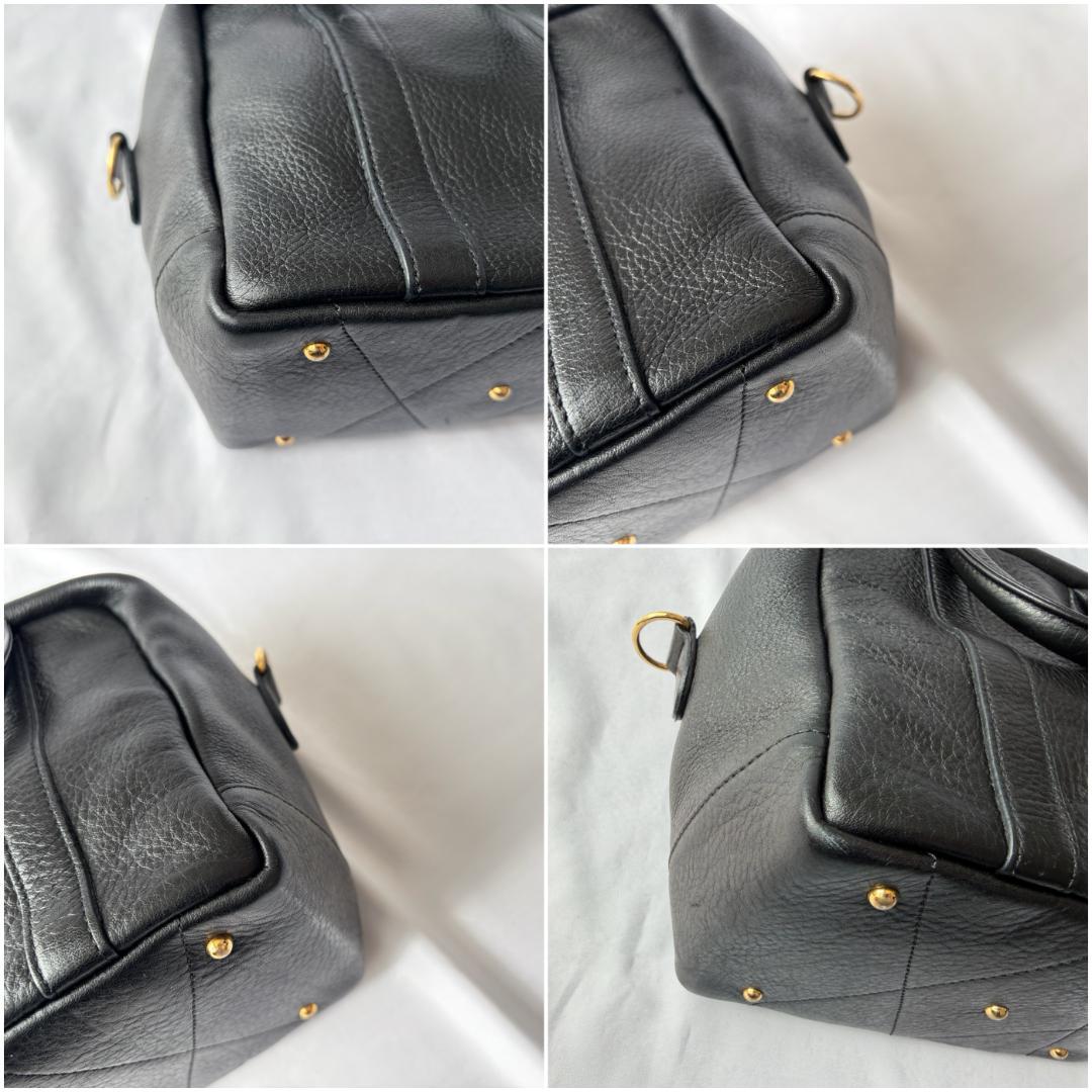 美品 ポーター ミニアチュール レザー 2way バッグ 黒 256-11359