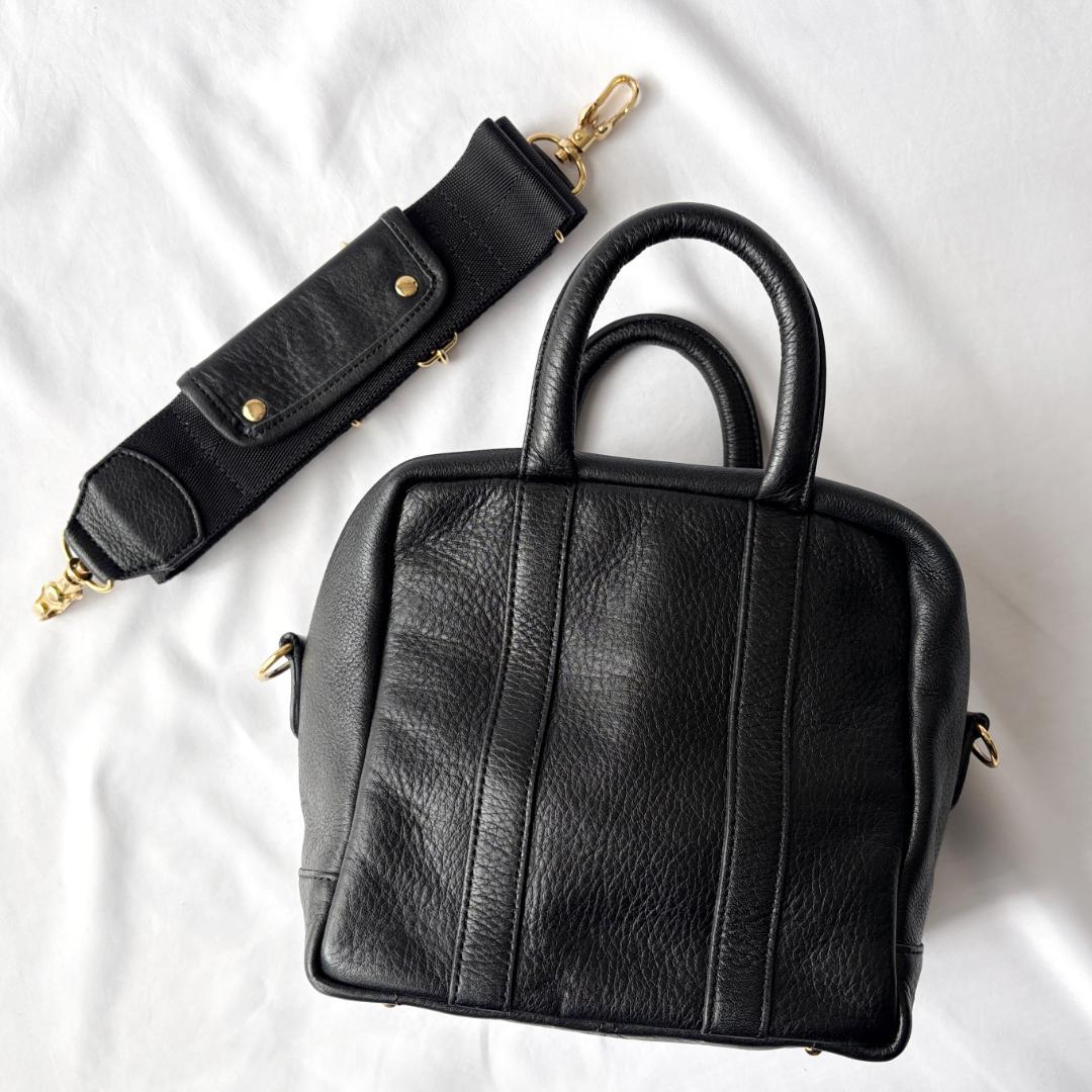 美品 ポーター ミニアチュール レザー 2way バッグ 黒 256-11359