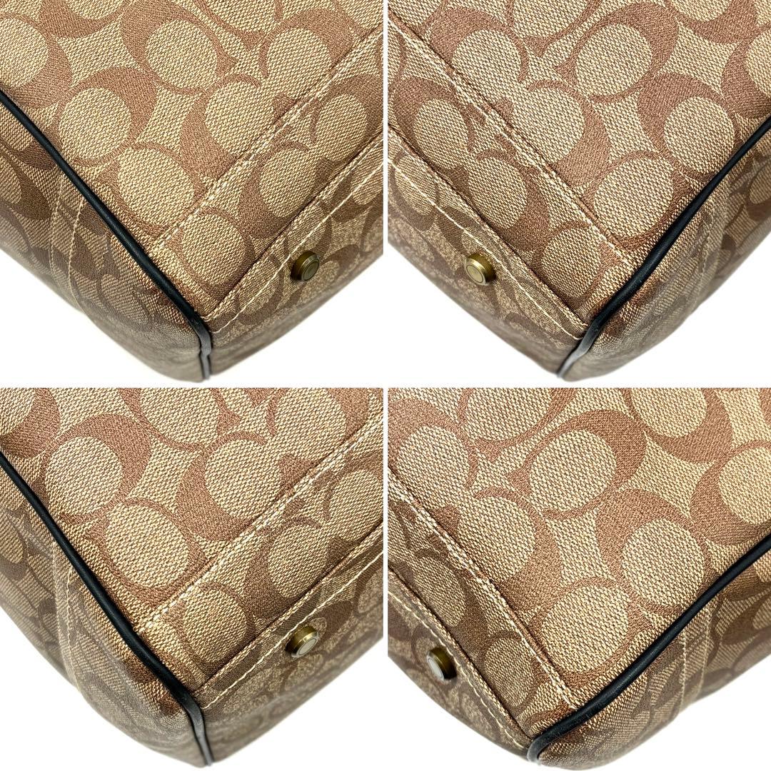 極美品 コーチ 2way ボストンバッグ シグネチャー ロゴ ユニセックス