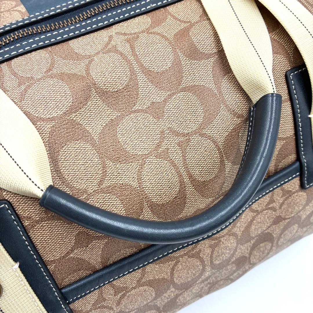 極美品 コーチ 2way ボストンバッグ シグネチャー ロゴ ユニセックス