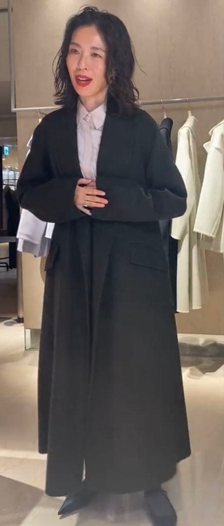 ebure エブール 新品タグ付 ファインウールリバーコート