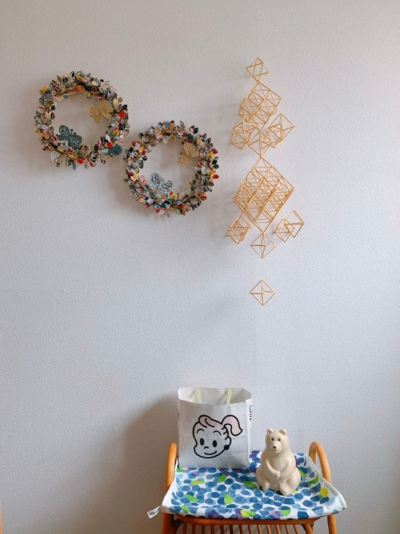 <スーパー特大サイズ④>モチーフ多め盛り森リース2025.ミナペルホネン仕様