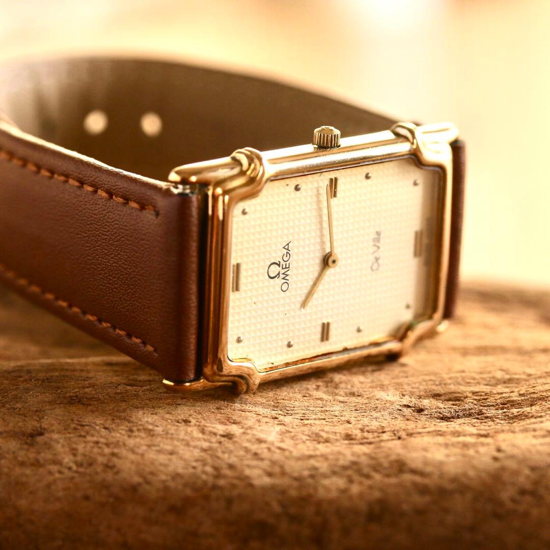 オメガ デビル 1450 ゴールド クォーツ レディース 腕時計 ビンテージ