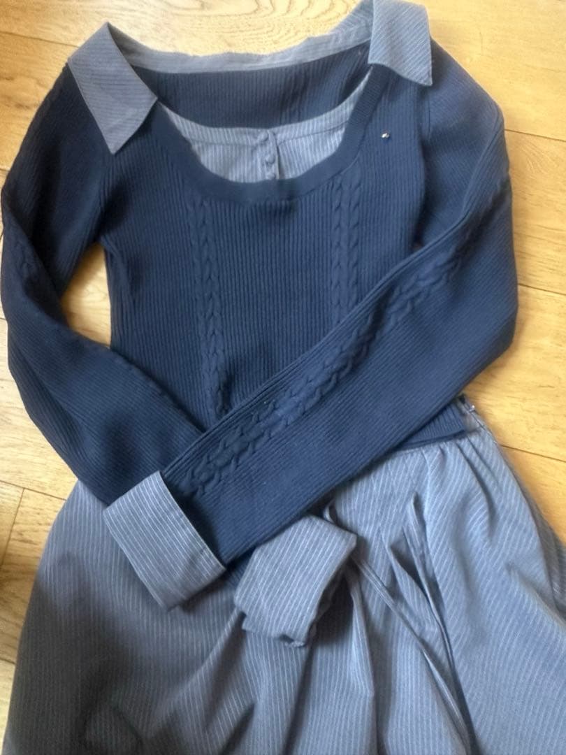 スカート andmary Mimi balloon set up navy