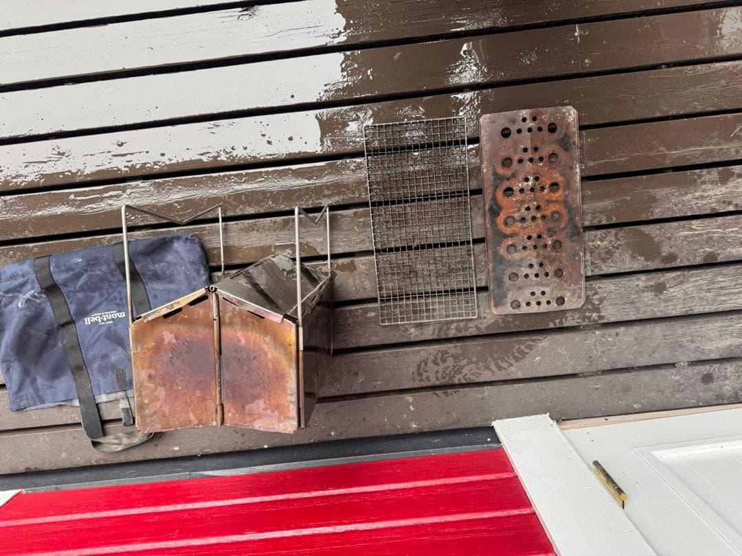 mont-bellの二次燃焼焚火台　フォールディング ファイヤーピット　使用感有