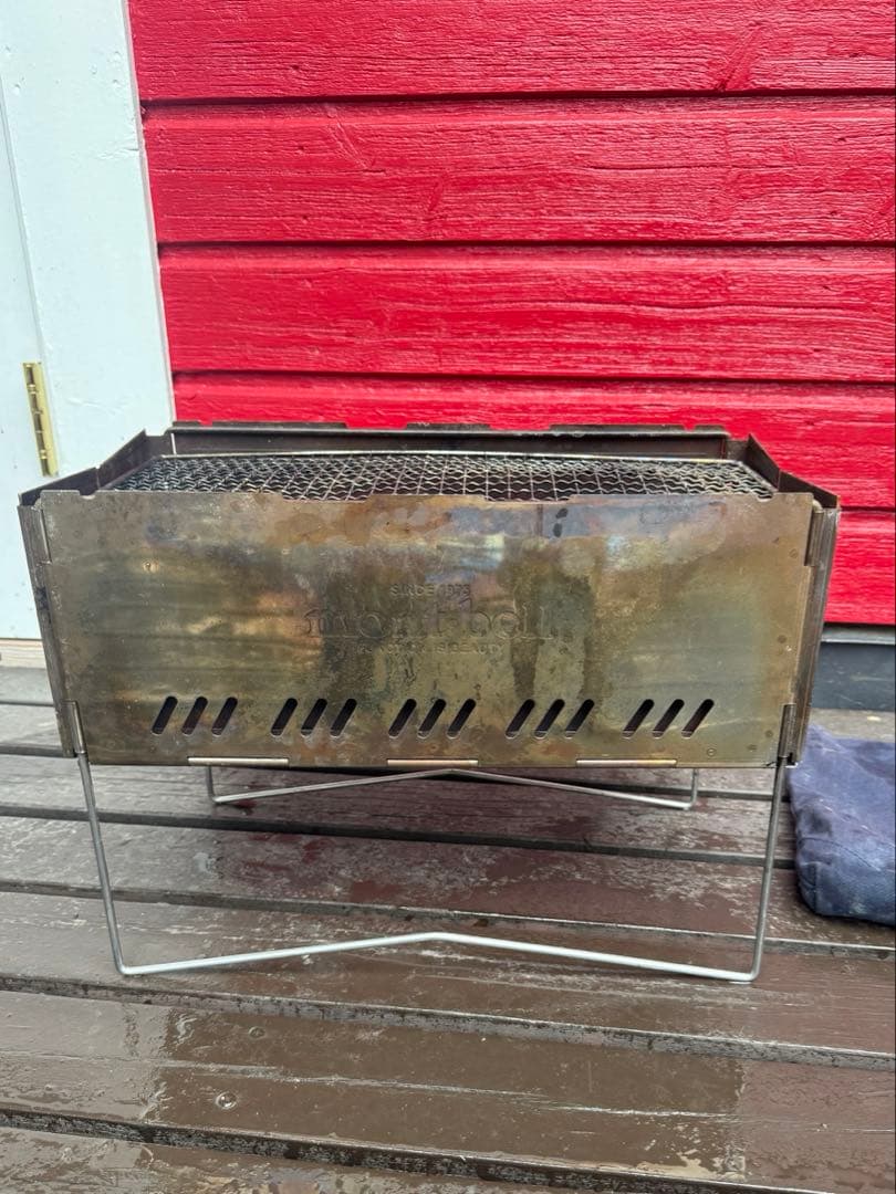 mont-bellの二次燃焼焚火台　フォールディング ファイヤーピット　使用感有