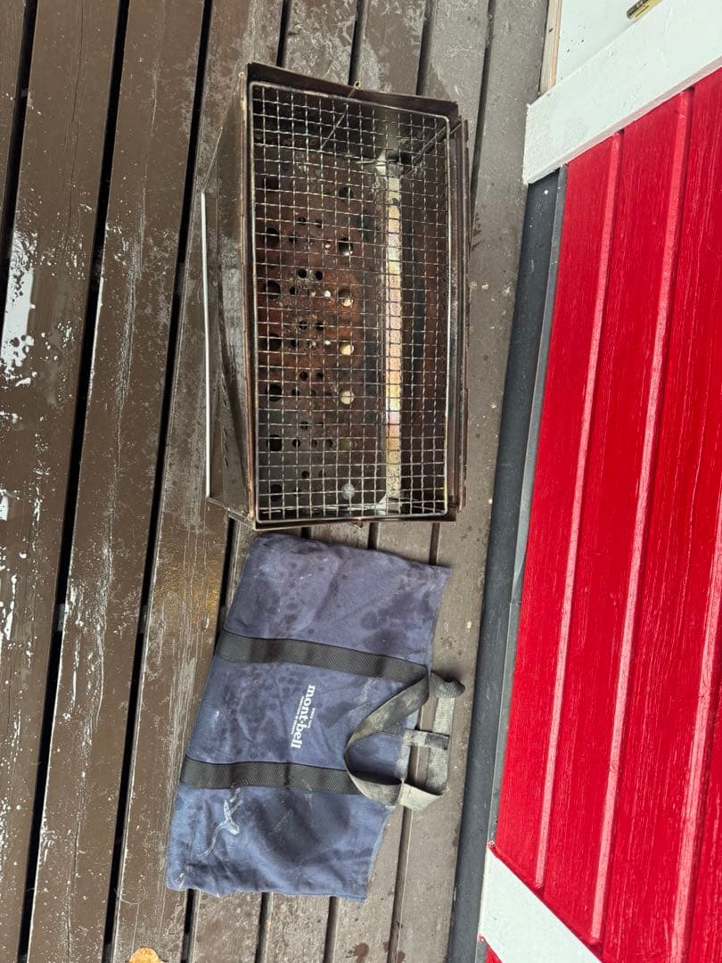 mont-bellの二次燃焼焚火台　フォールディング ファイヤーピット　使用感有