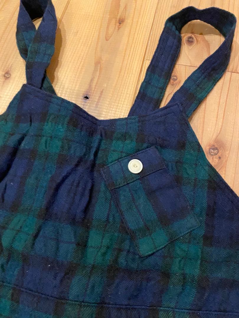 快晴堂タータンフォーエバーサロペットスカート　※お直しあり