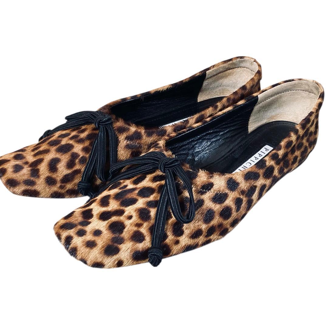 【GK Yu-miさま専用】PIPPICHIC ヒョウ柄 フラットシューズ 37