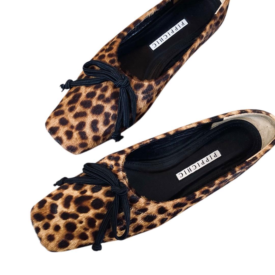 【GK Yu-miさま専用】PIPPICHIC ヒョウ柄 フラットシューズ 37
