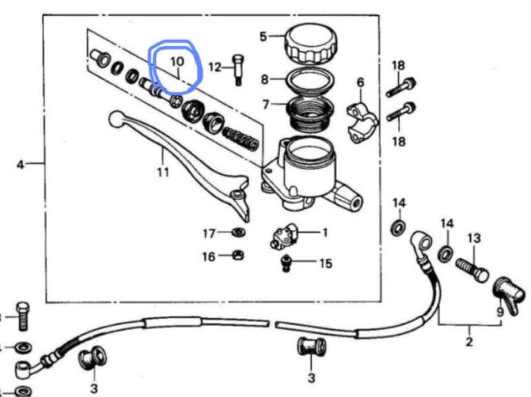 cb400t cb250t 国内純正ブレーキマスターシリンダー　当時物