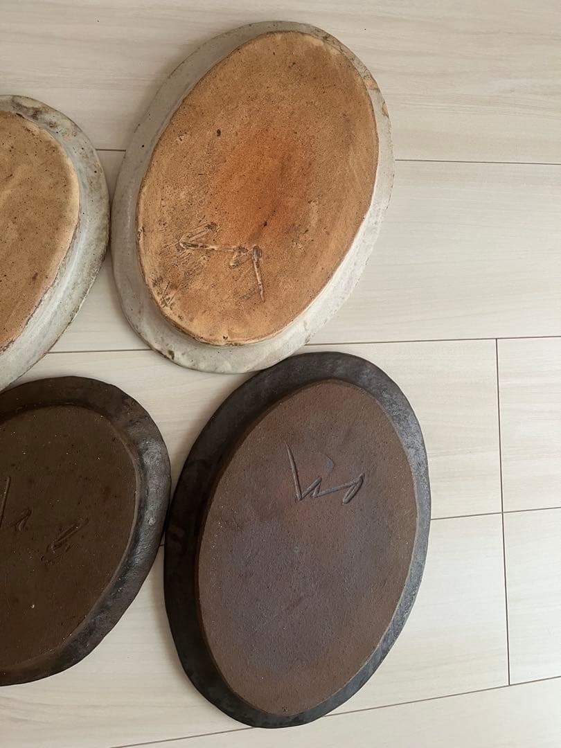 美品　遠藤素子オーバル皿M&S 4枚セット