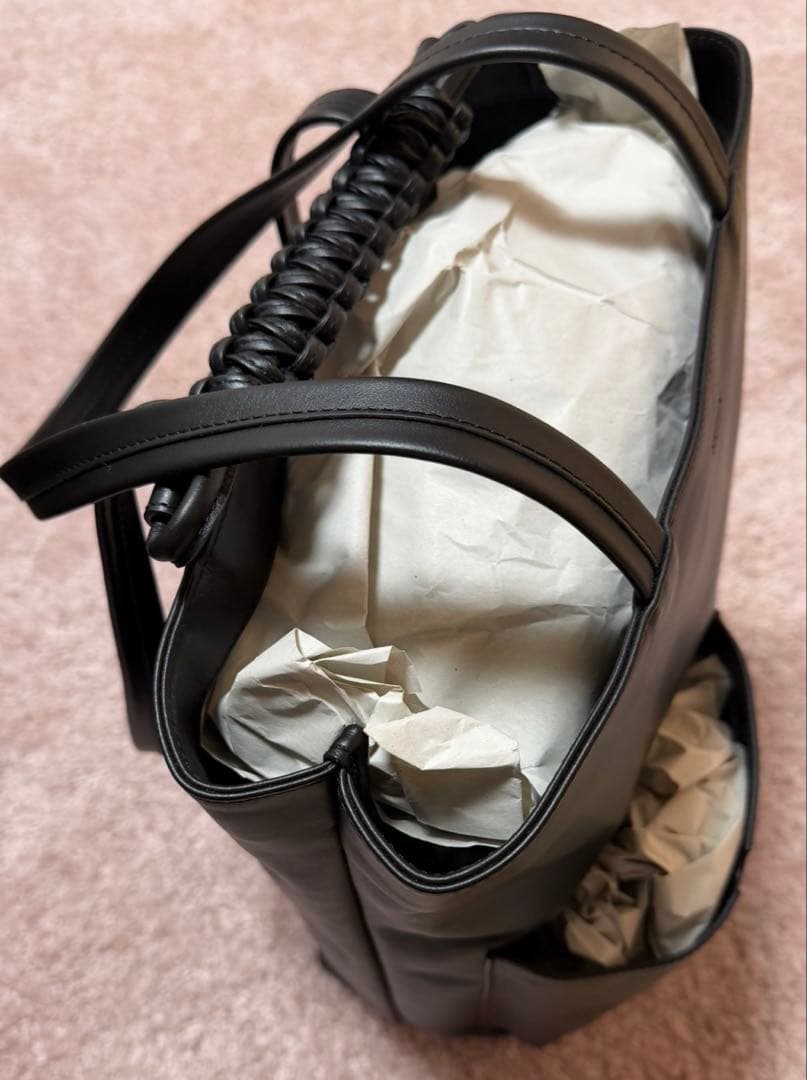 M*様 SAGAN ブラックレザートートバッグ