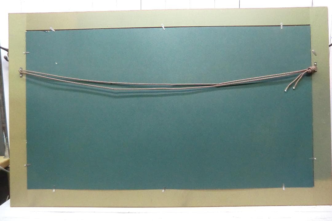 シルクスクリーン 満開の桜枝に赤富士 額装品 吉祥 開運 満願成就 F11134