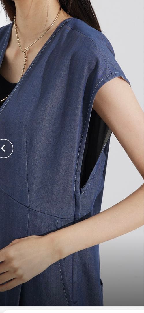 qualite ソフトデニムオールインワン