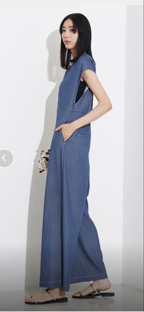 qualite ソフトデニムオールインワン