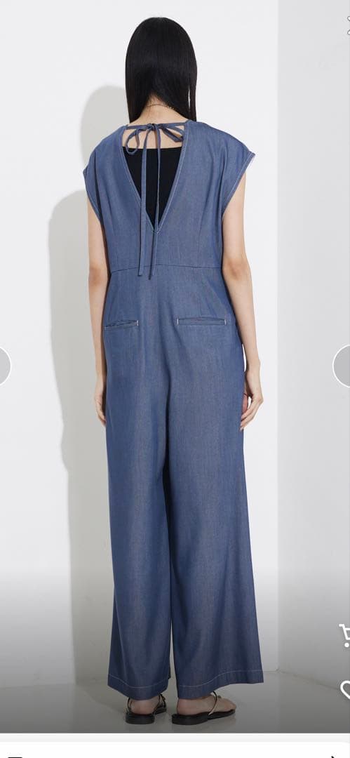 qualite ソフトデニムオールインワン