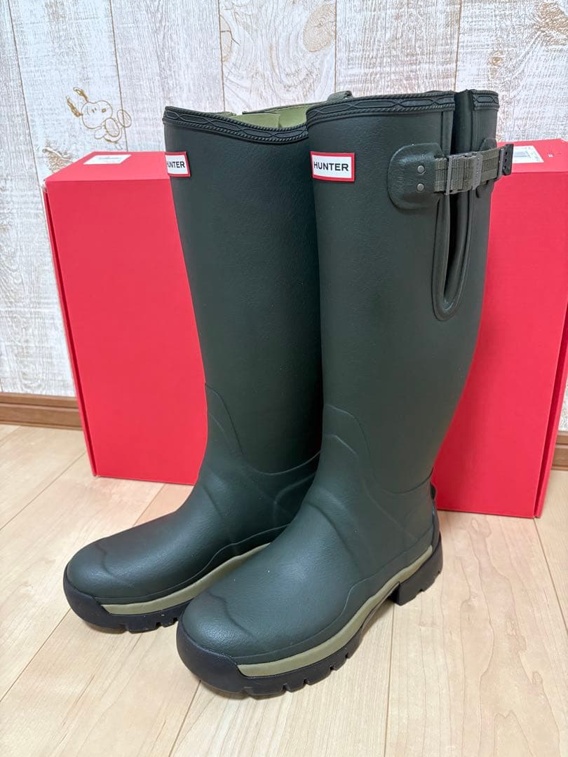 専用 25.5〜26㎝☆新品HUNTERレインブーツUK7 ハンターバルモバル