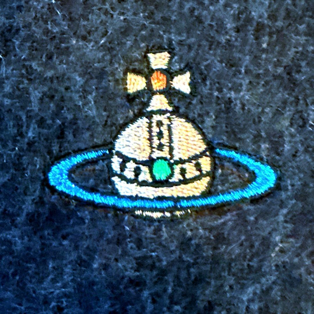 Vivienne Werstwood カシミア マフラー チェック オーブ刺繍付