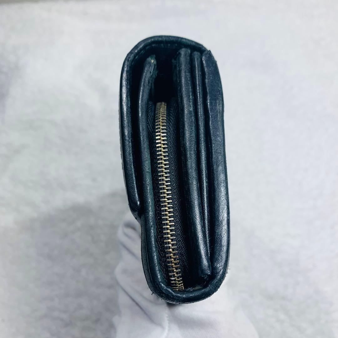 ⭐️GUCCI シマ　インターロッキング　L字ファスナー　ブラック　長財布