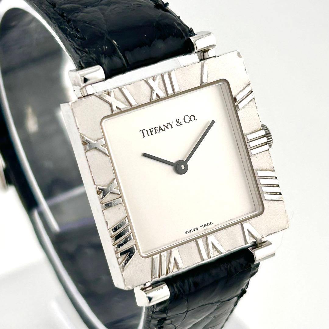 【稼働品】Tiffany&Co アトラス スクエア 腕時計 19-289