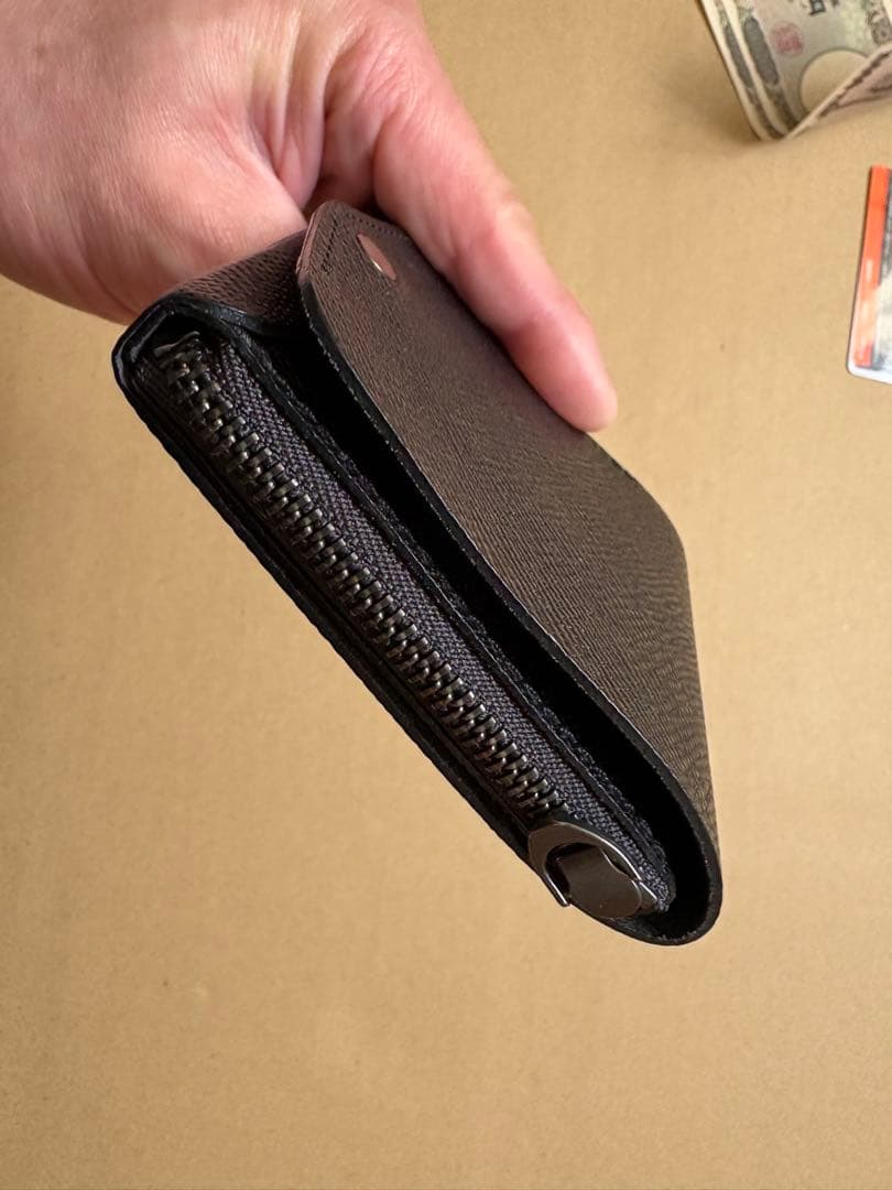 【ほぼ新品】SHIPS別注：MOKU ミニ財布 SAKU ver3ブラック