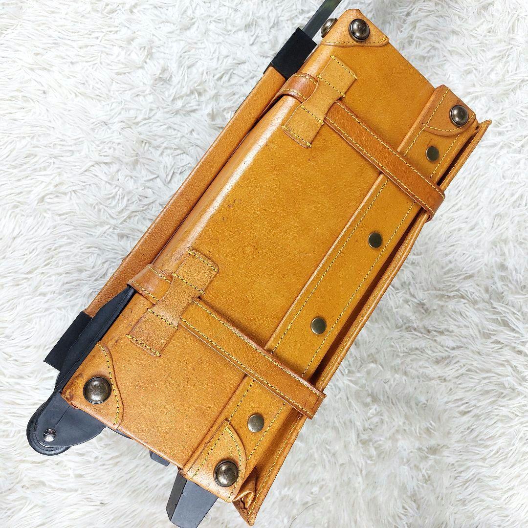 ユーラシアトランク 本革レザー シフレキャリーバッグ 旅行スーツケース キャメル