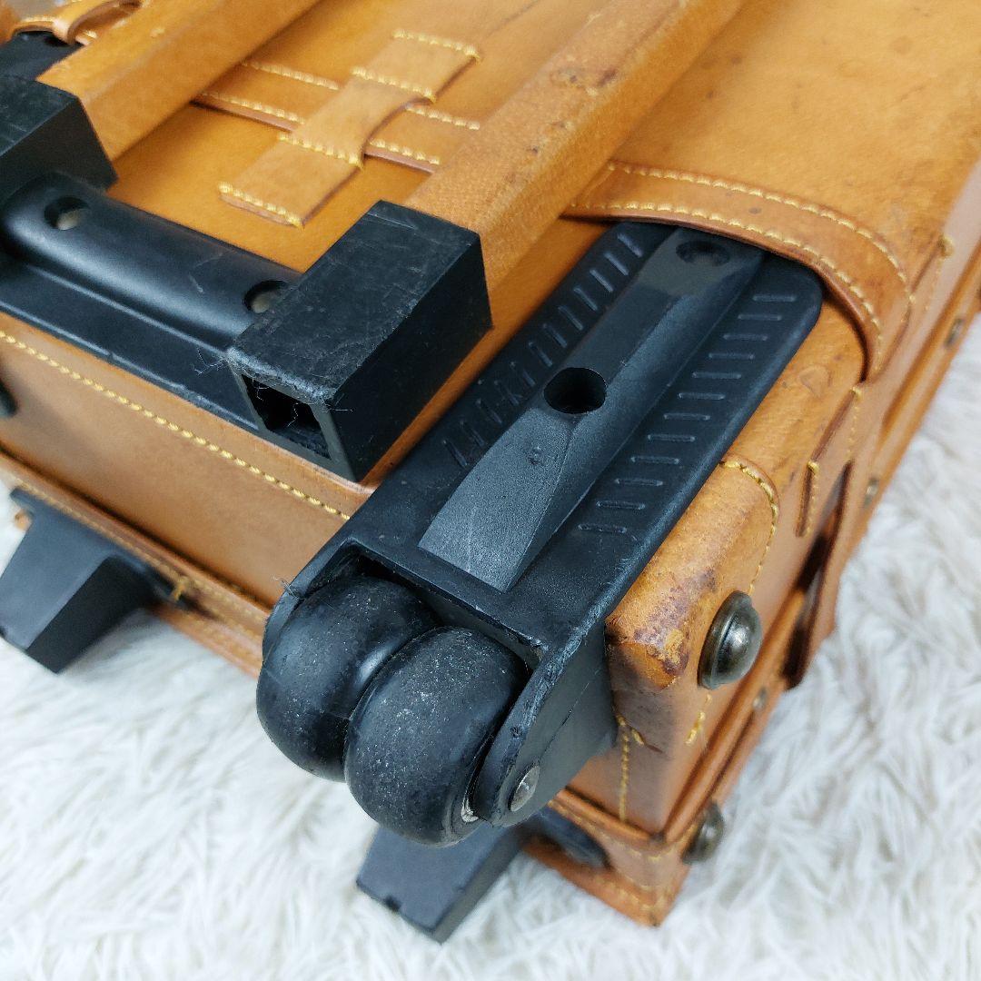 ユーラシアトランク 本革レザー シフレキャリーバッグ 旅行スーツケース キャメル