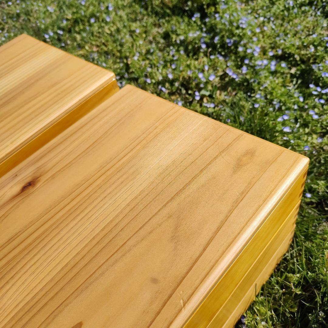 餅箱 ばんじゅう 木箱 3段×2個セット 古道具 昭和レトロ 3箱もろぶた