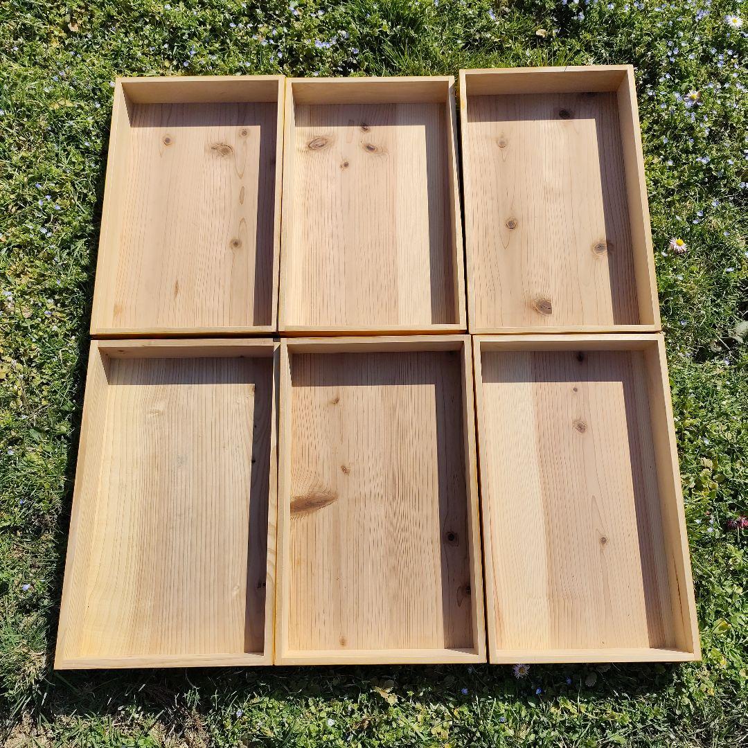 餅箱 ばんじゅう 木箱 3段×2個セット 古道具 昭和レトロ 3箱もろぶた